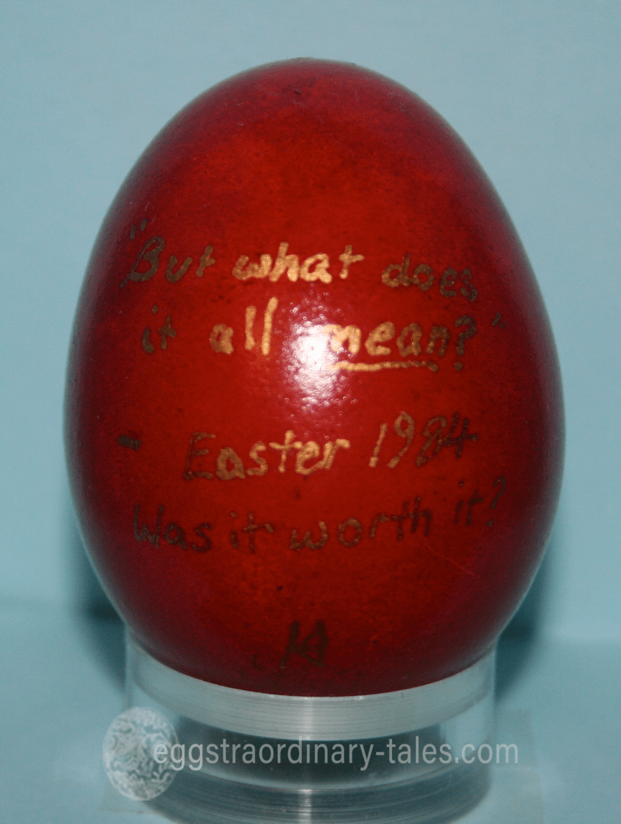 Kathy's 'Lord of the Rings' inspired egg with quote